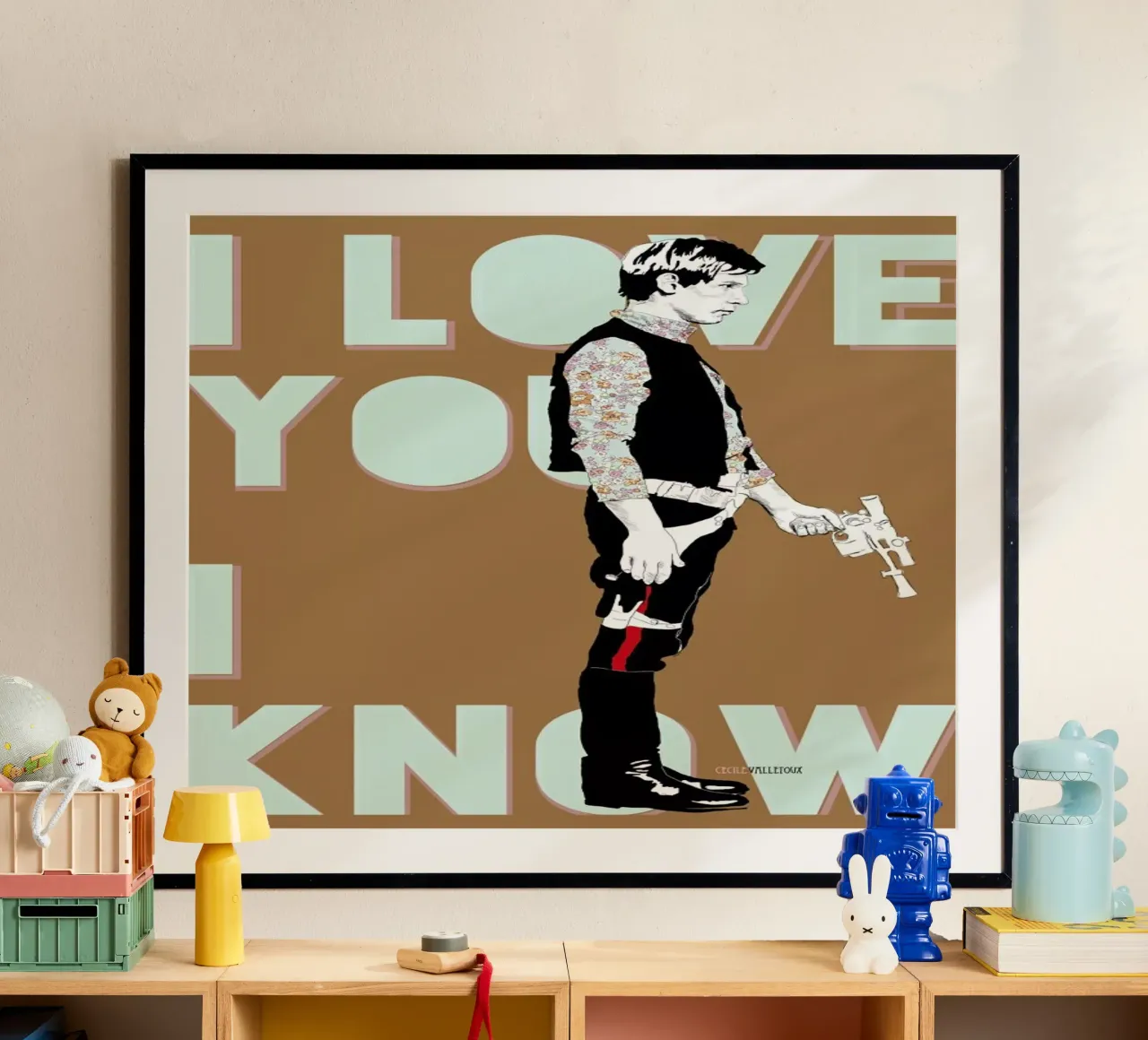 I Know poster con telaio in legno da La Belette Rose