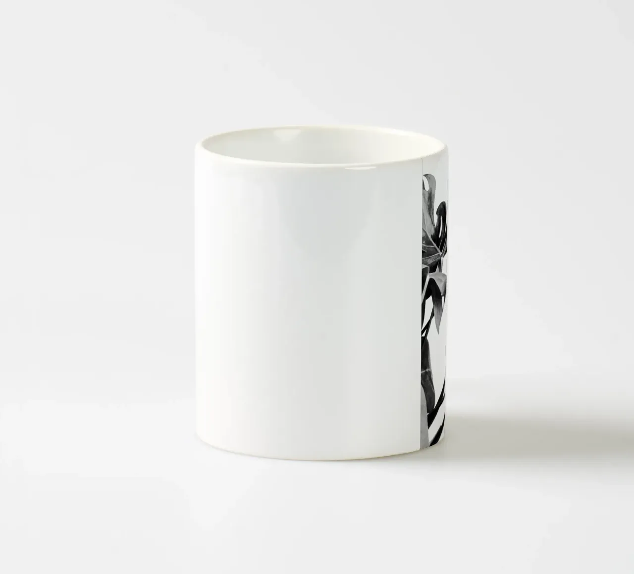 Monstera Bianco e Nero 06 tazza in ceramica da amini54
