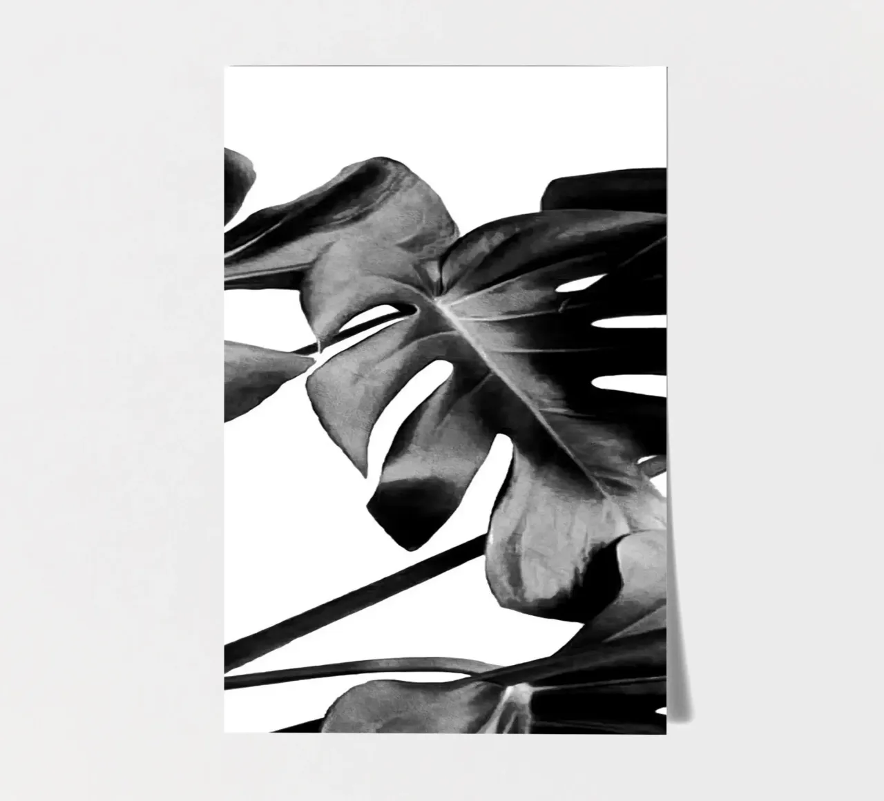 Monstera Black and White 06 sticker sheet by amini54