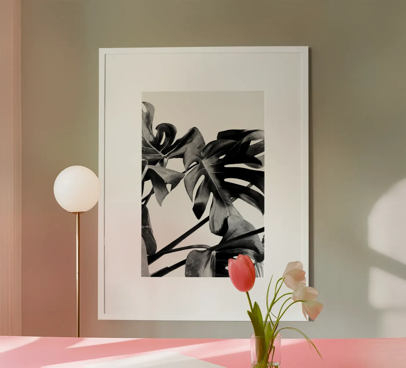 Monstera Bianco e Nero 06 poster da amini54