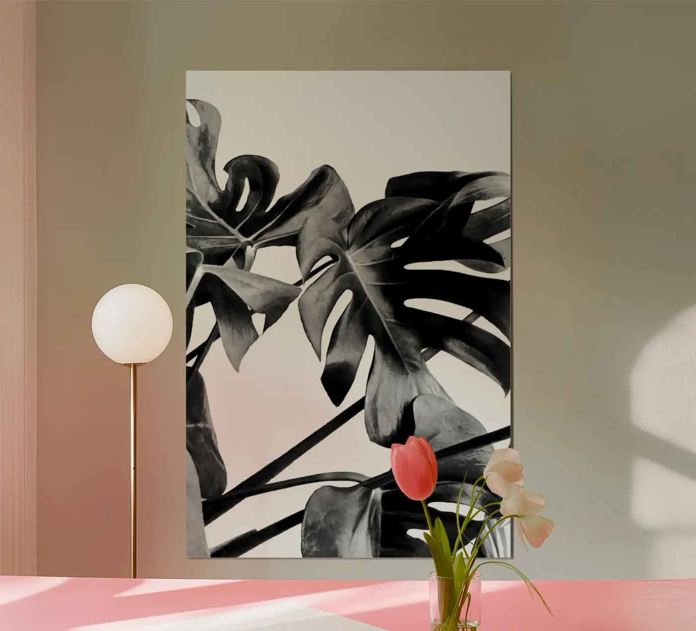 Monstera Bianco e Nero 06 poster da amini54