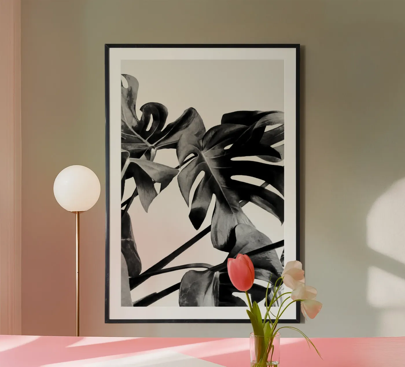 Monstera Bianco e Nero 06 poster da amini54