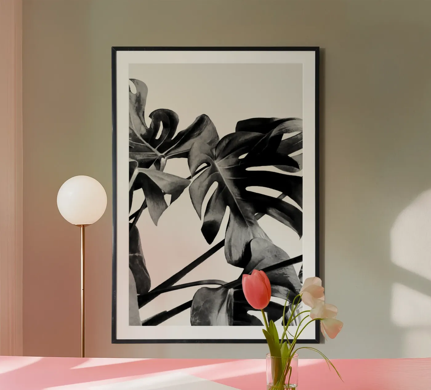 Monstera Bianco e Nero 06 poster da amini54