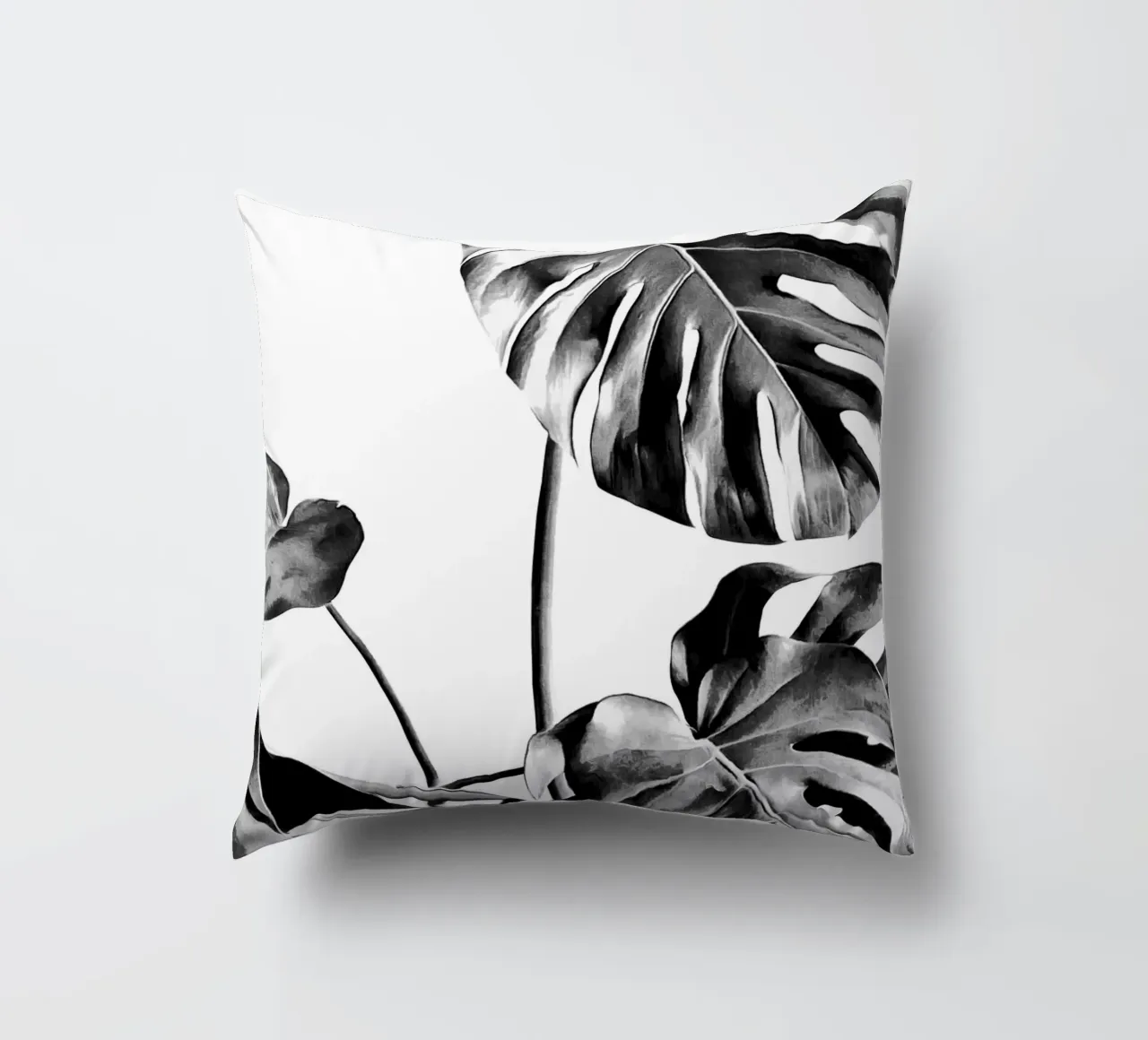 Monstera Bianco e Nero 07 cuscino da amini54