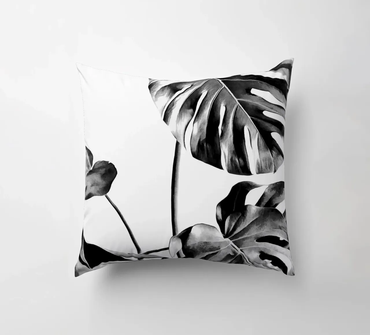 Monstera Bianco e Nero 07 cuscino da amini54
