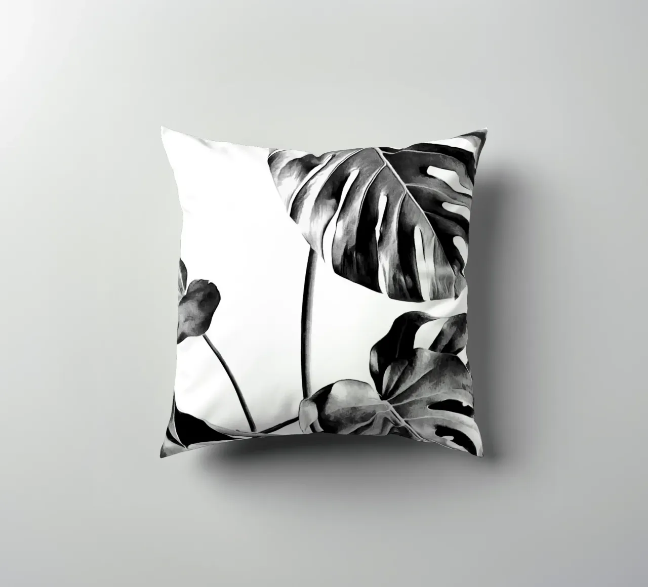 Monstera Bianco e Nero 07 cuscino da amini54