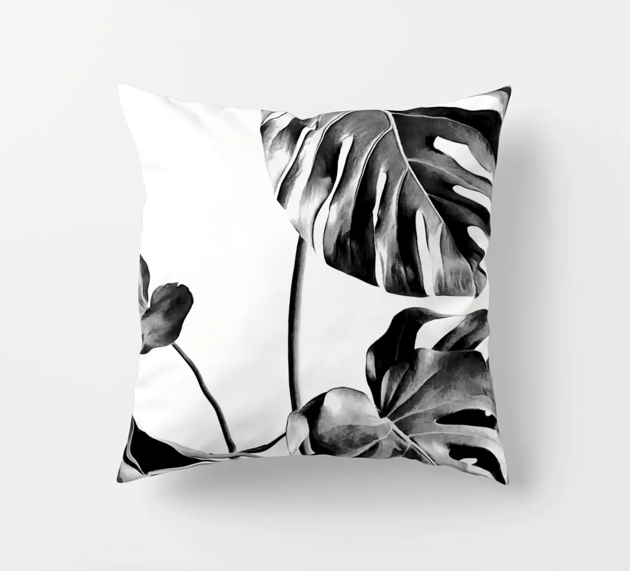 Monstera Bianco e Nero 07 cuscino da amini54