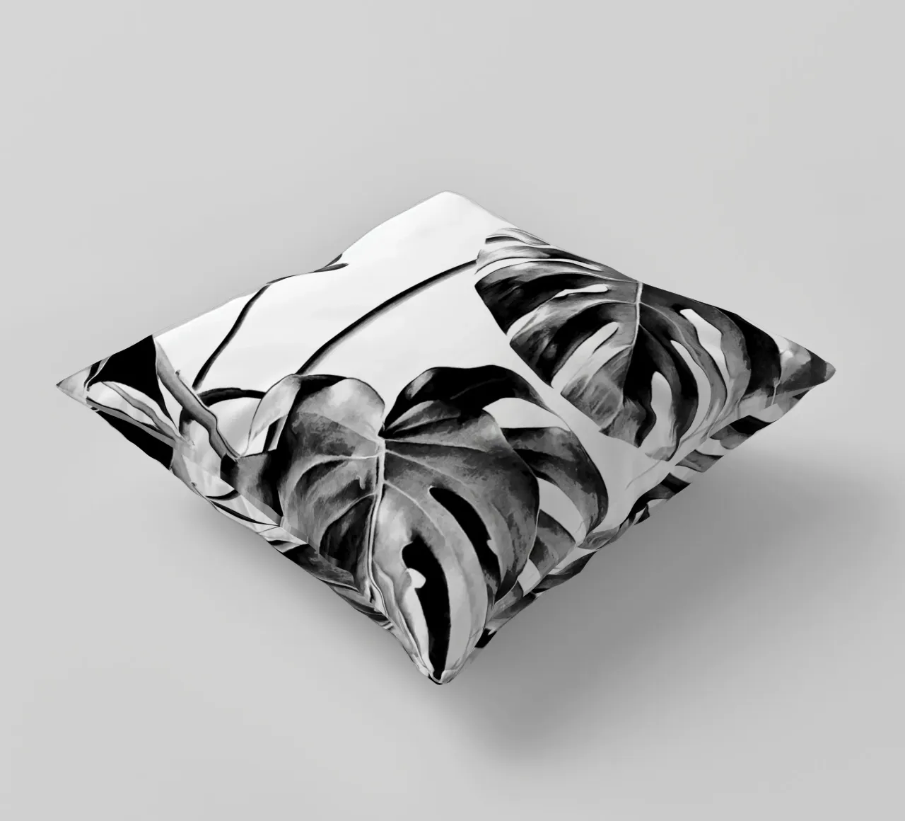 Monstera Bianco e Nero 07 cuscino da amini54