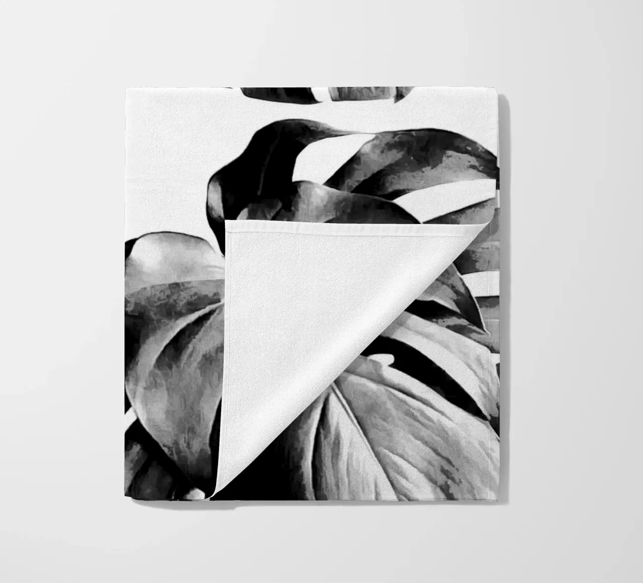 Monstera Bianco e Nero 07 telo mare da amini54