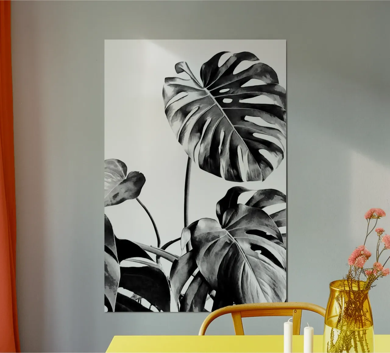 Monstera Bianco e Nero 07 carta hahnemühle da amini54