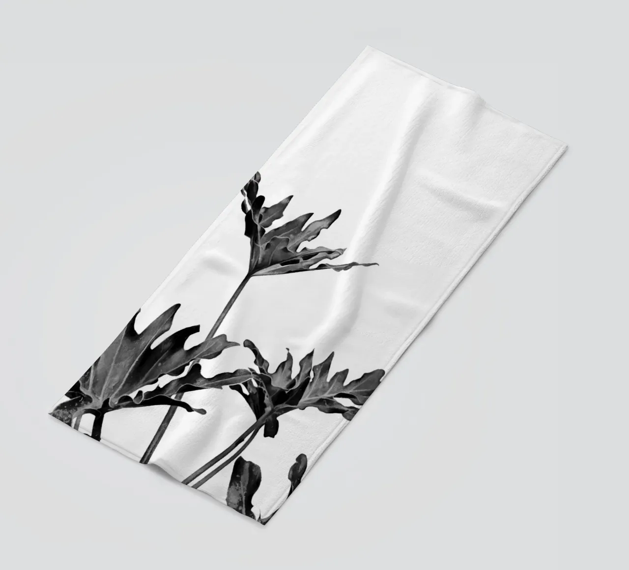 Monstera Bianco e Nero 08 telo mare da amini54