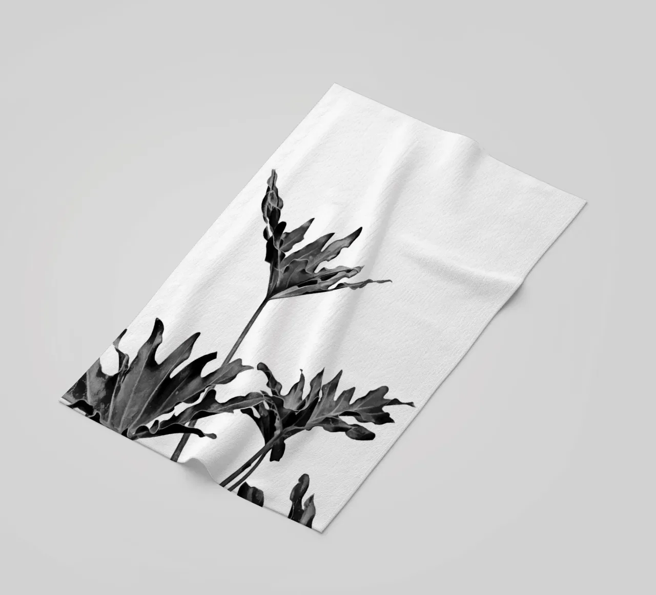 Monstera Bianco e Nero 08 telo mare da amini54