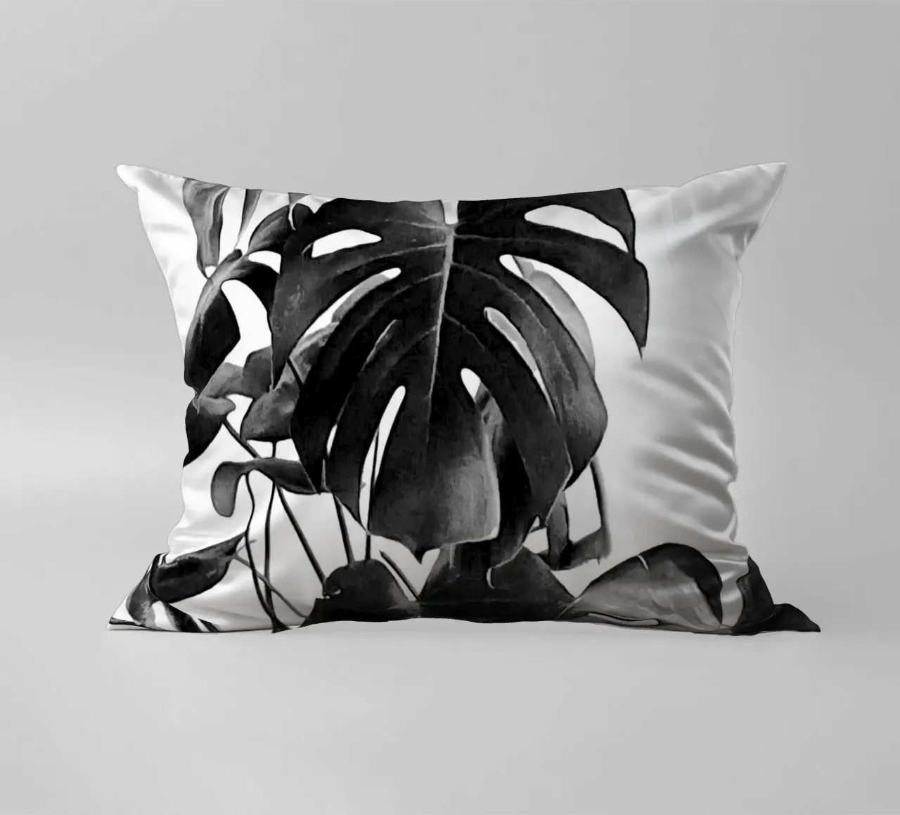 Monstera Bianco e Nero 09 cuscino da amini54