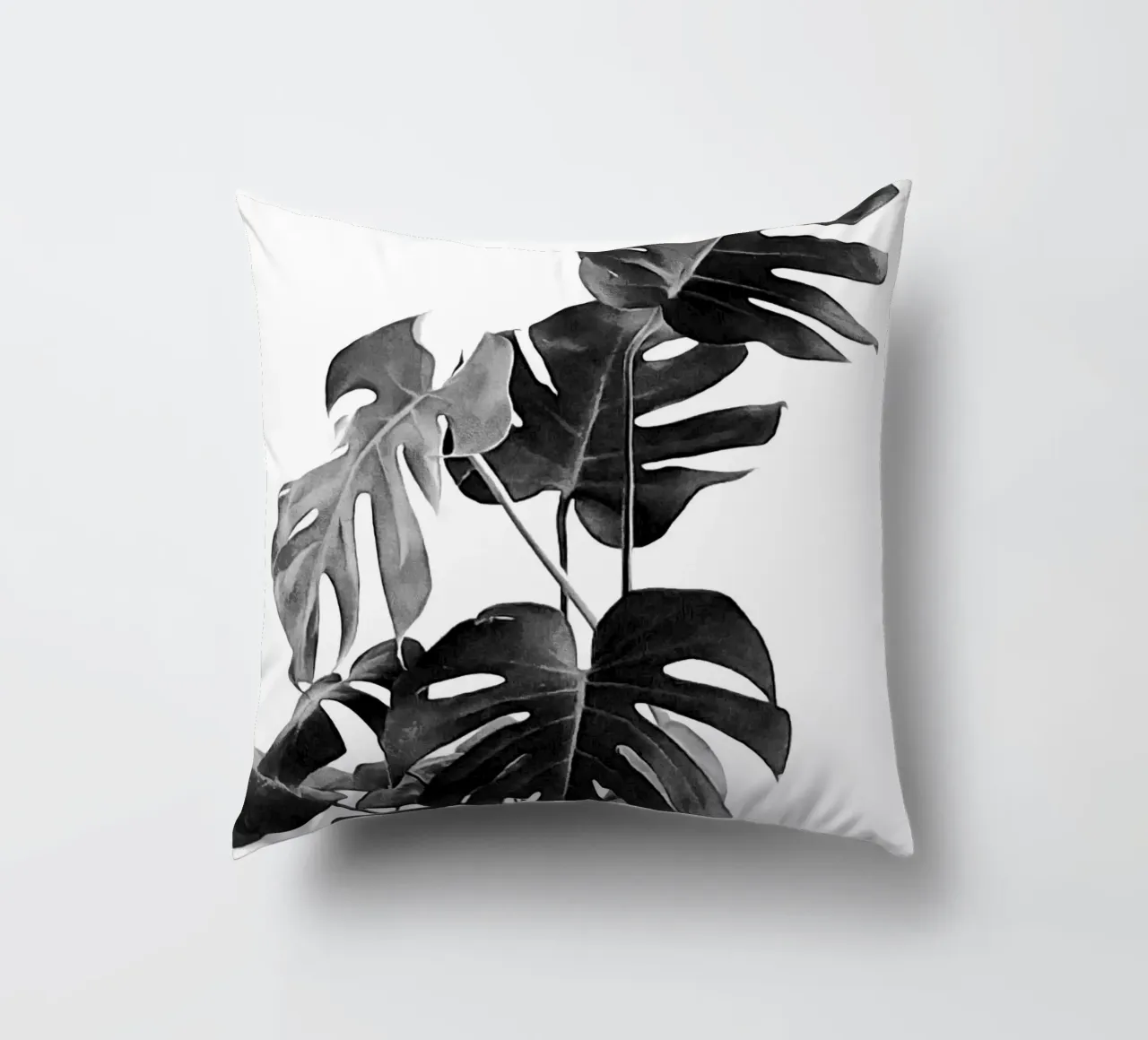 Monstera Bianco e Nero 09 cuscino da amini54