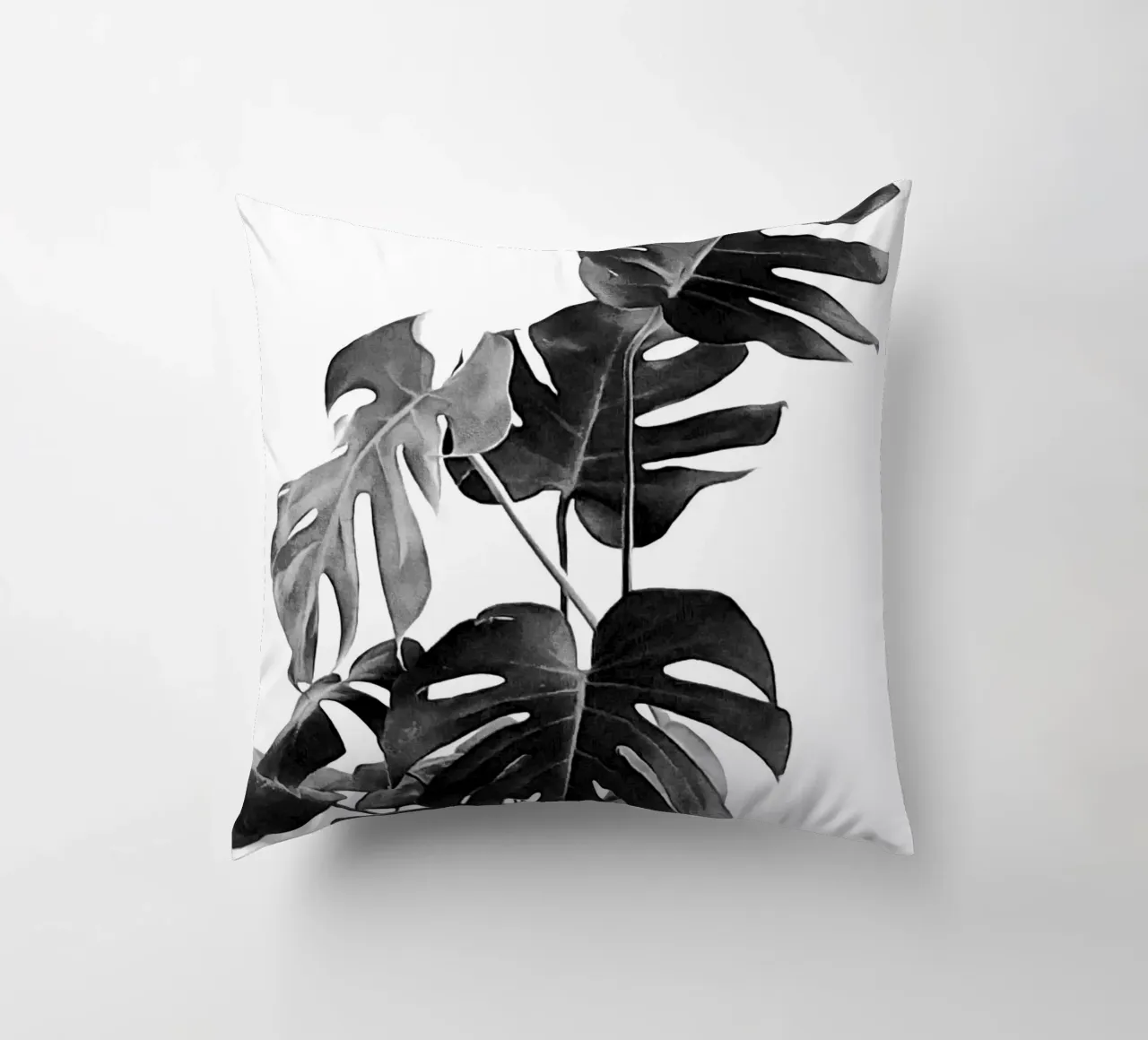 Monstera Bianco e Nero 09 cuscino da amini54