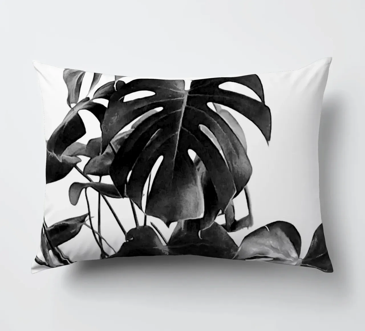 Monstera Bianco e Nero 09 cuscino da amini54