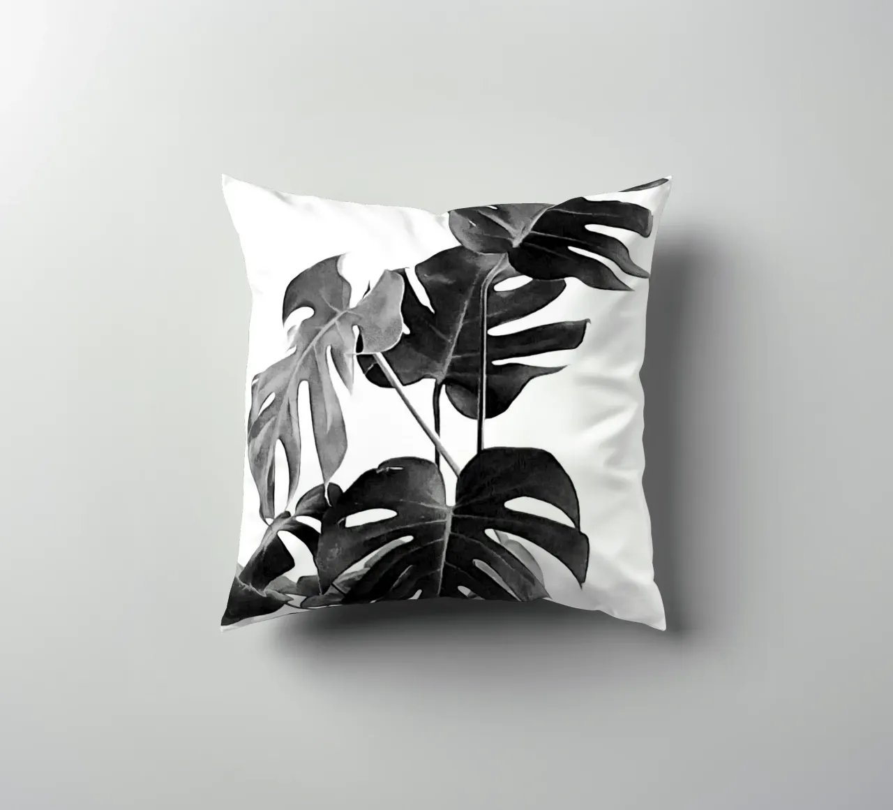 Monstera Bianco e Nero 09 cuscino da amini54
