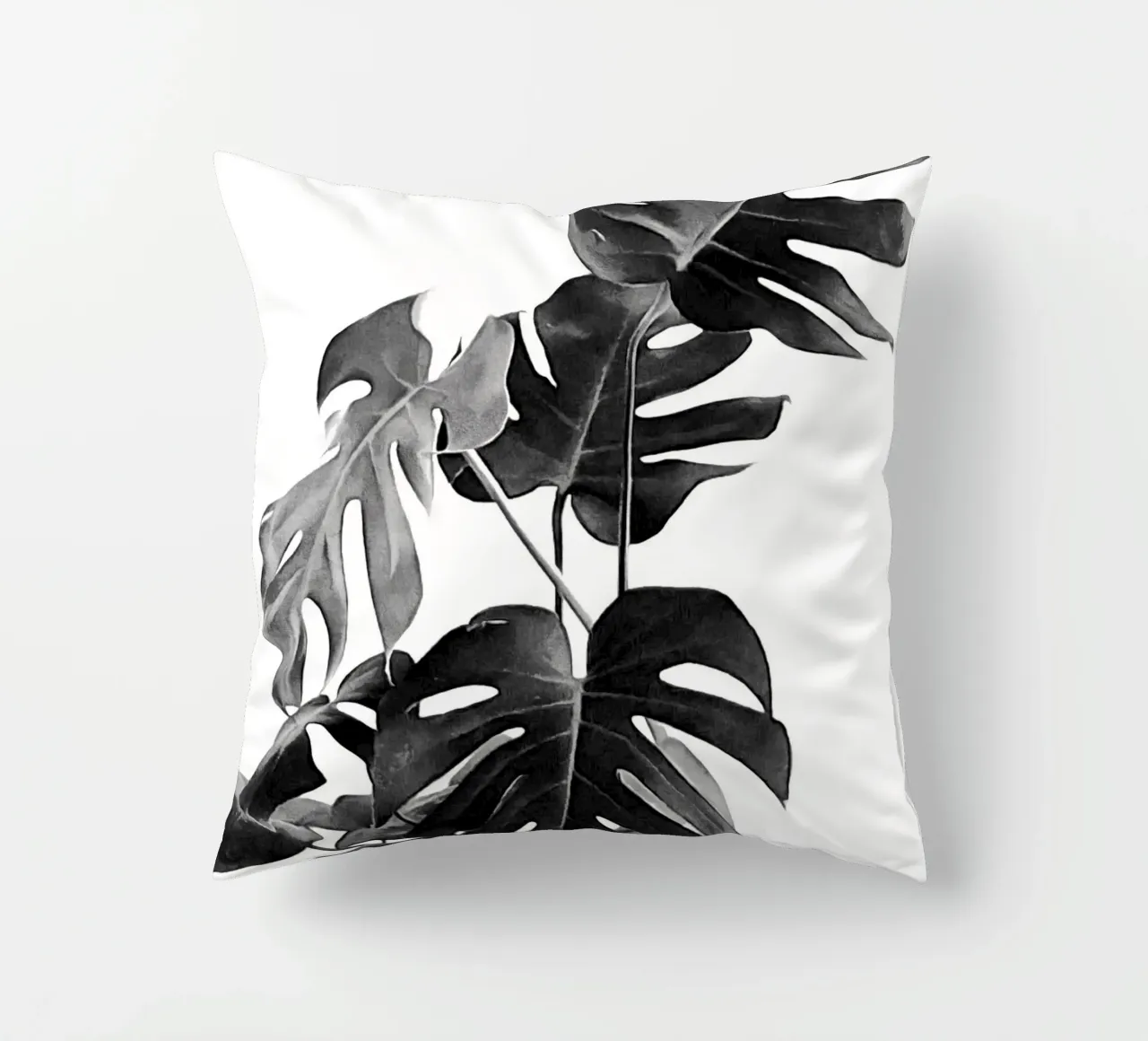 Monstera Bianco e Nero 09 cuscino da amini54
