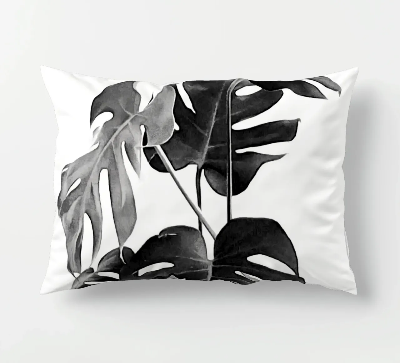 Monstera Bianco e Nero 09 cuscino da amini54