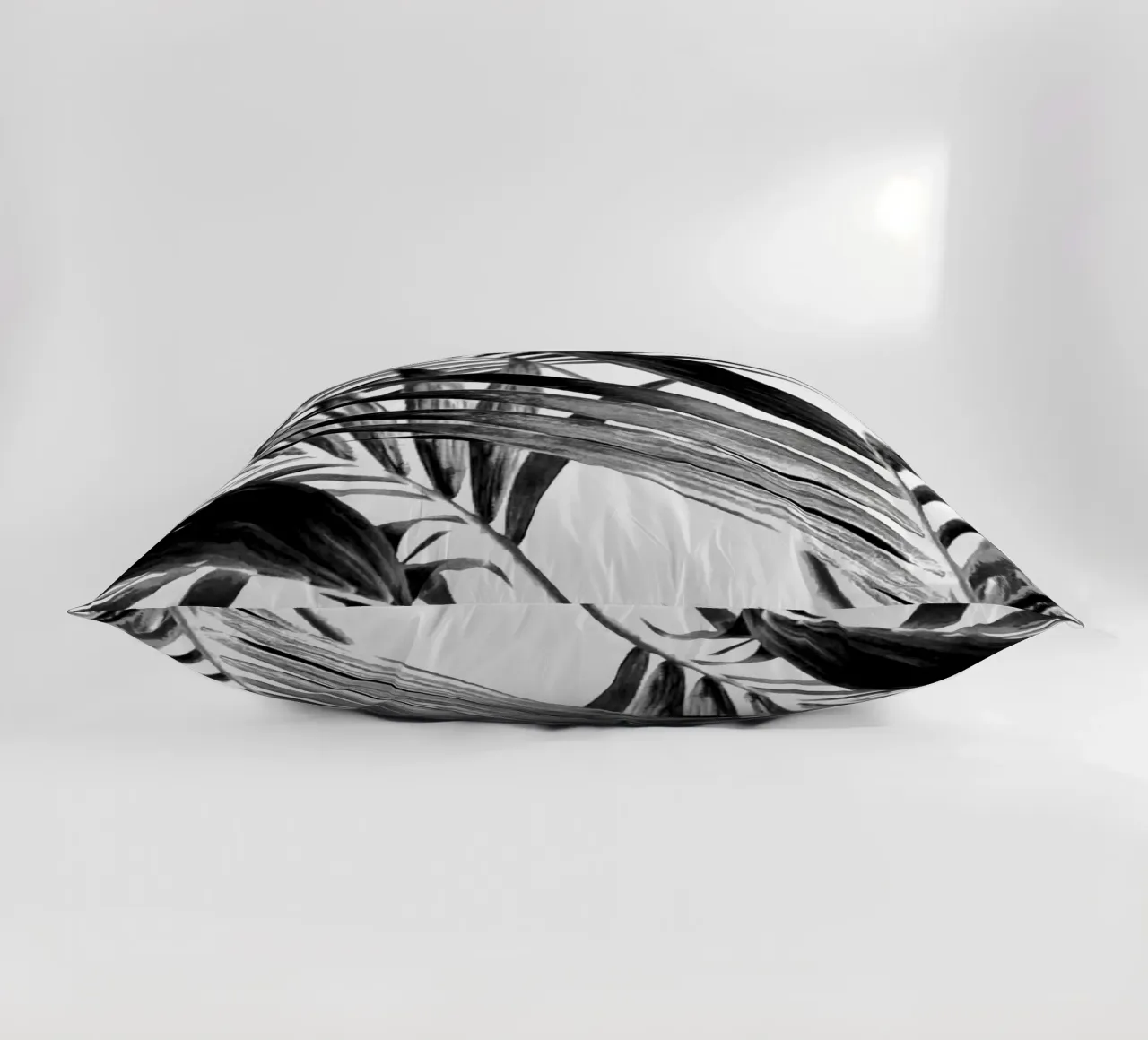 Foglie di palma in bianco e nero 02 cuscino da amini54