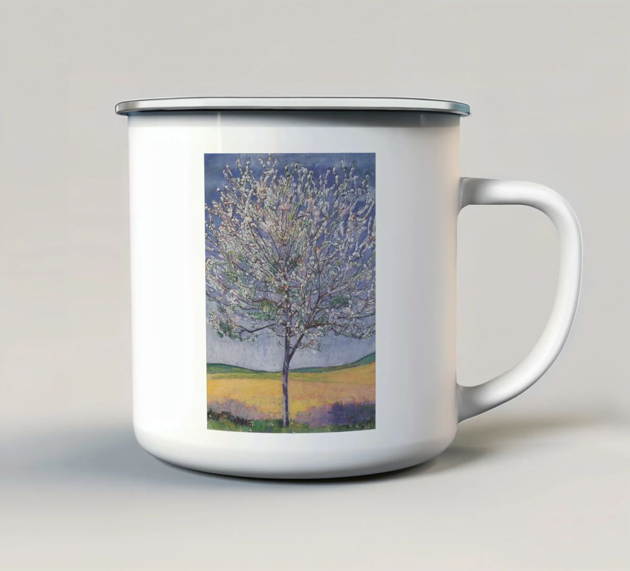 Ferdinand Hodler - Ciliegio in fiore tazza in smalto da William Store