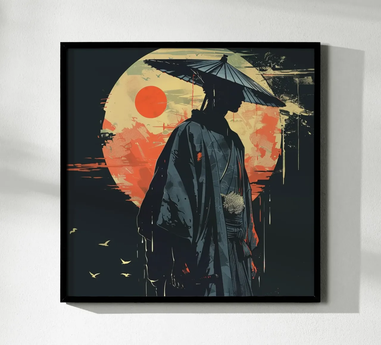 Samurai poster da pixel