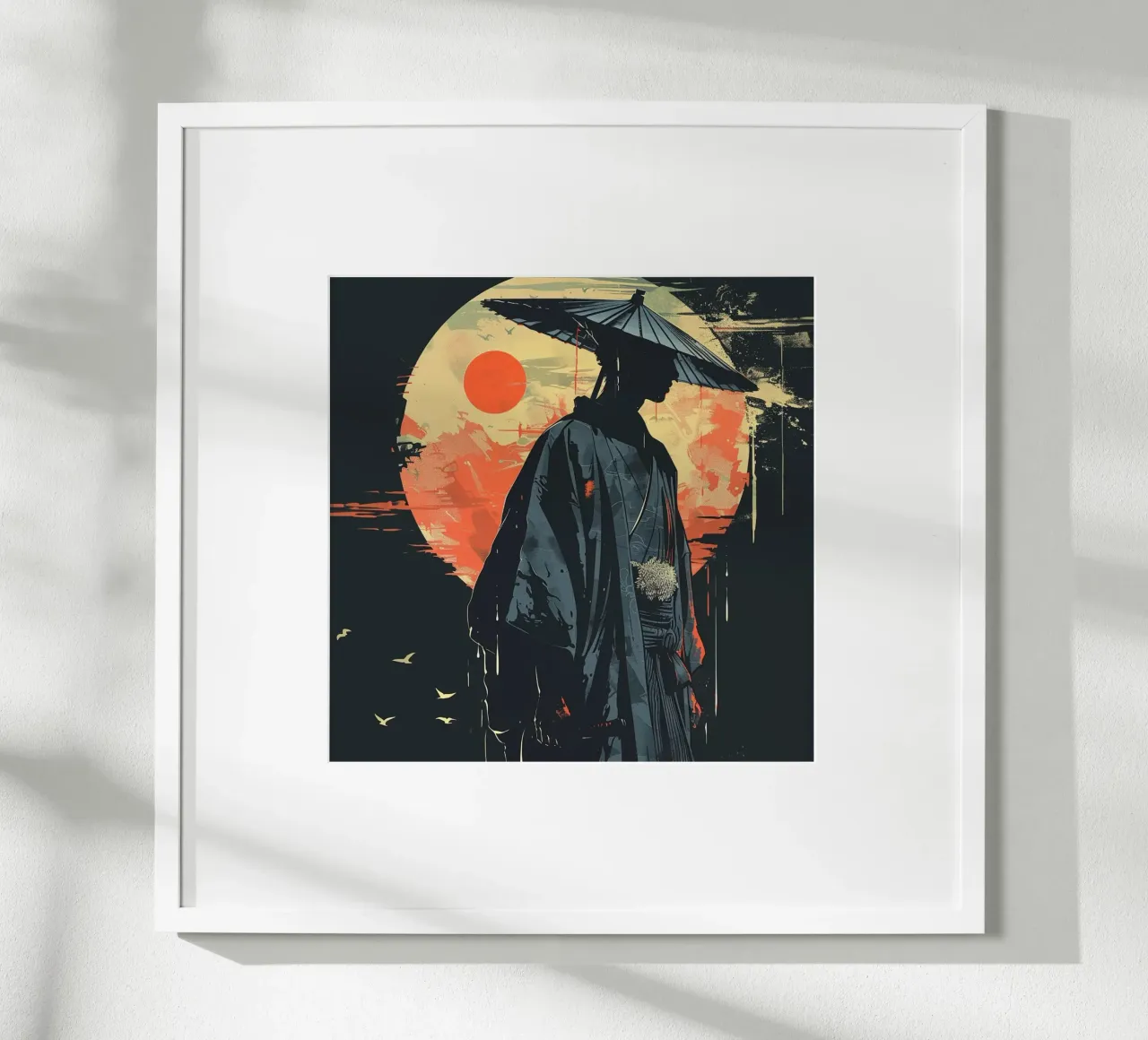 Samurai Poster mit Aluminium Rahmen von pixel