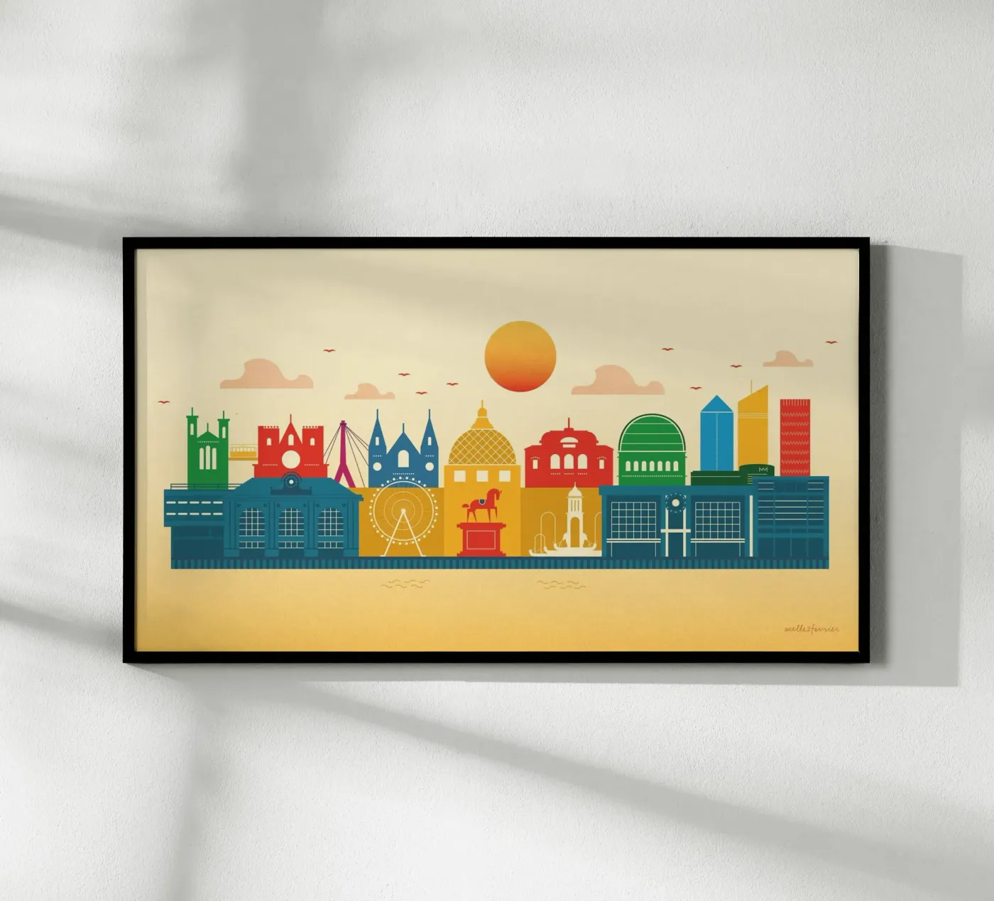 LYON overdag poster van 2fevrierArtStudio