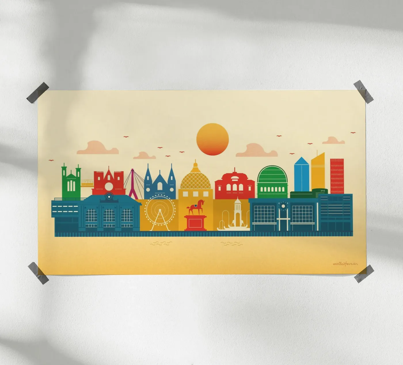LYON overdag poster van 2fevrierArtStudio