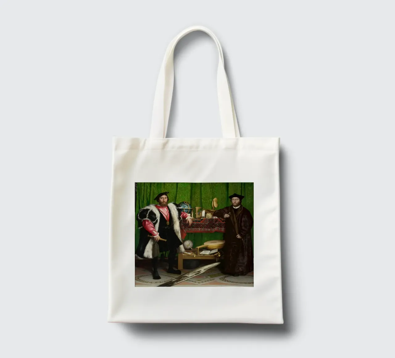 Hans Holbein il Giovane - Gli ambasciatori (1533) borsa in juta da William Store