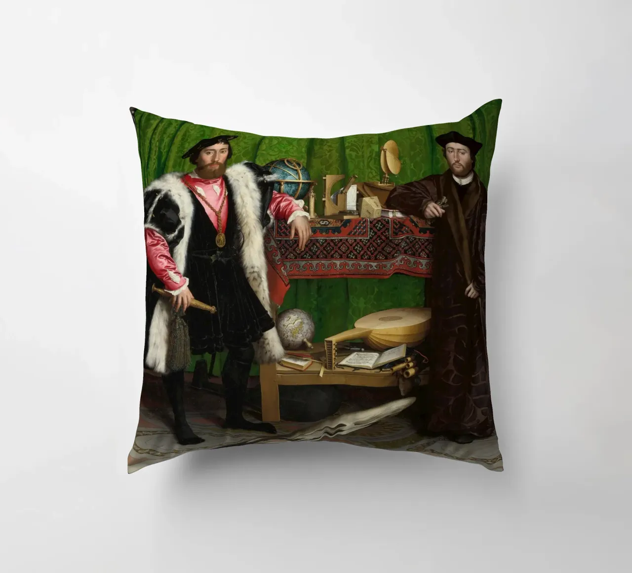 Hans Holbein il Giovane - Gli ambasciatori (1533) cuscino da William Store