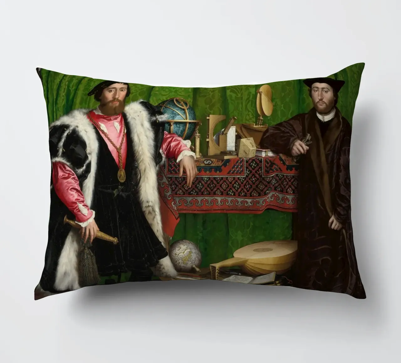 Hans Holbein il Giovane - Gli ambasciatori (1533) cuscino da William Store