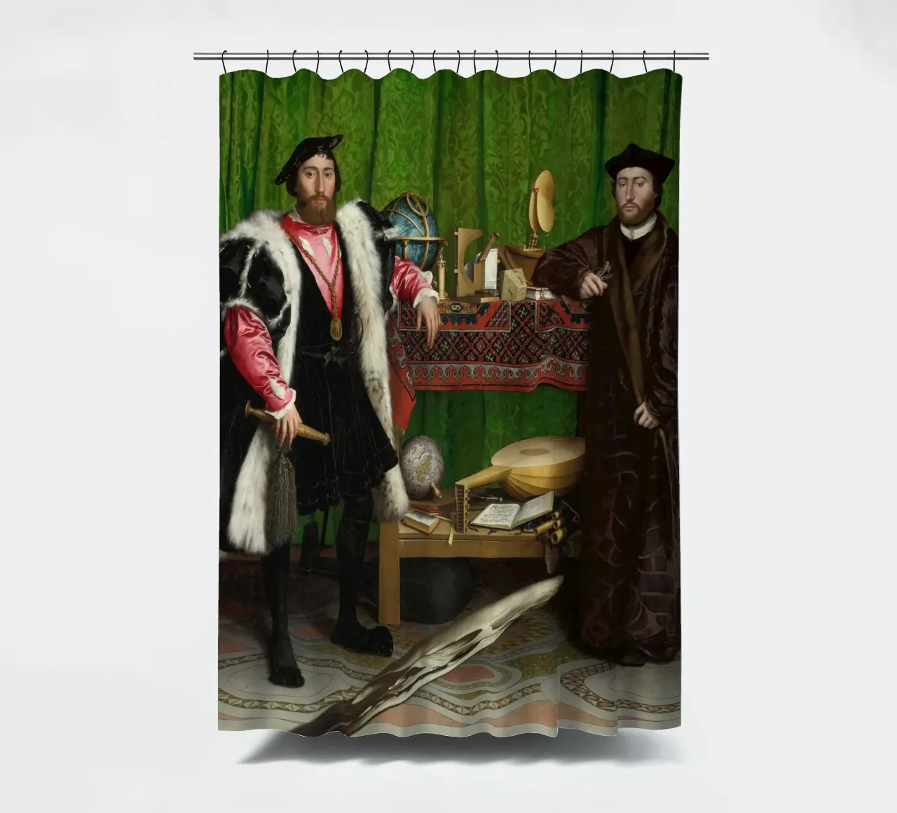 Hans Holbein il Giovane - Gli ambasciatori (1533) tenda da doccia da William Store