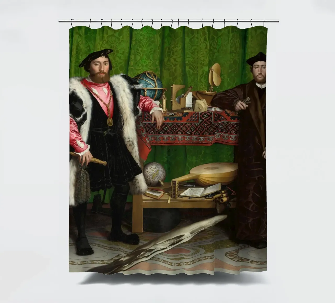 Hans Holbein il Giovane - Gli ambasciatori (1533) tenda da doccia da William Store