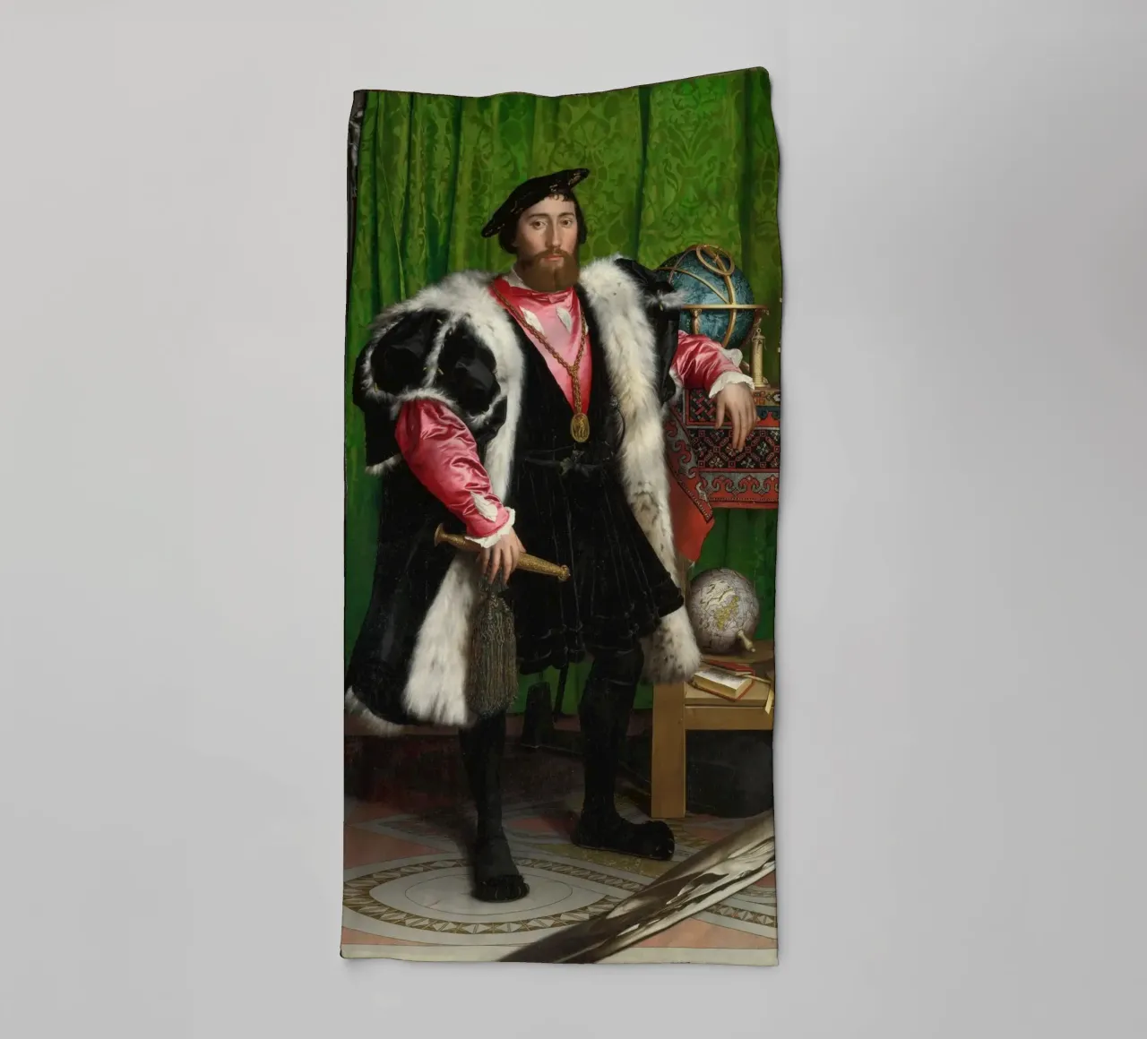 Hans Holbein il Giovane - Gli ambasciatori (1533) asciugamano da bagno da William Store