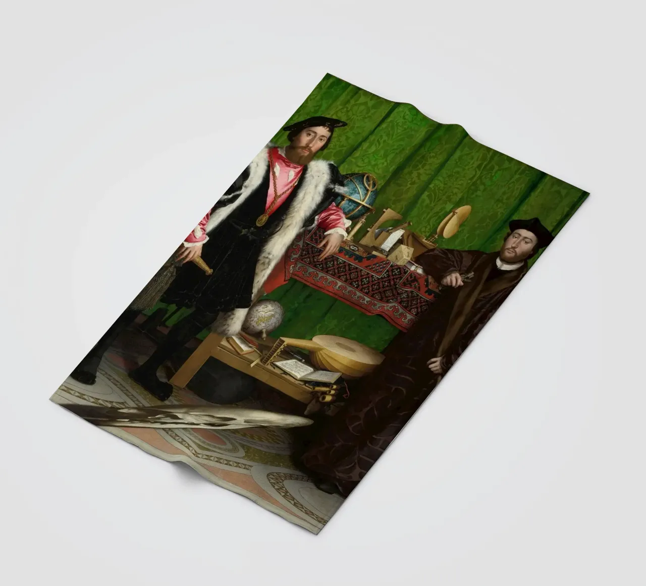 Hans Holbein il Giovane - Gli ambasciatori (1533) coperta in pile da William Store