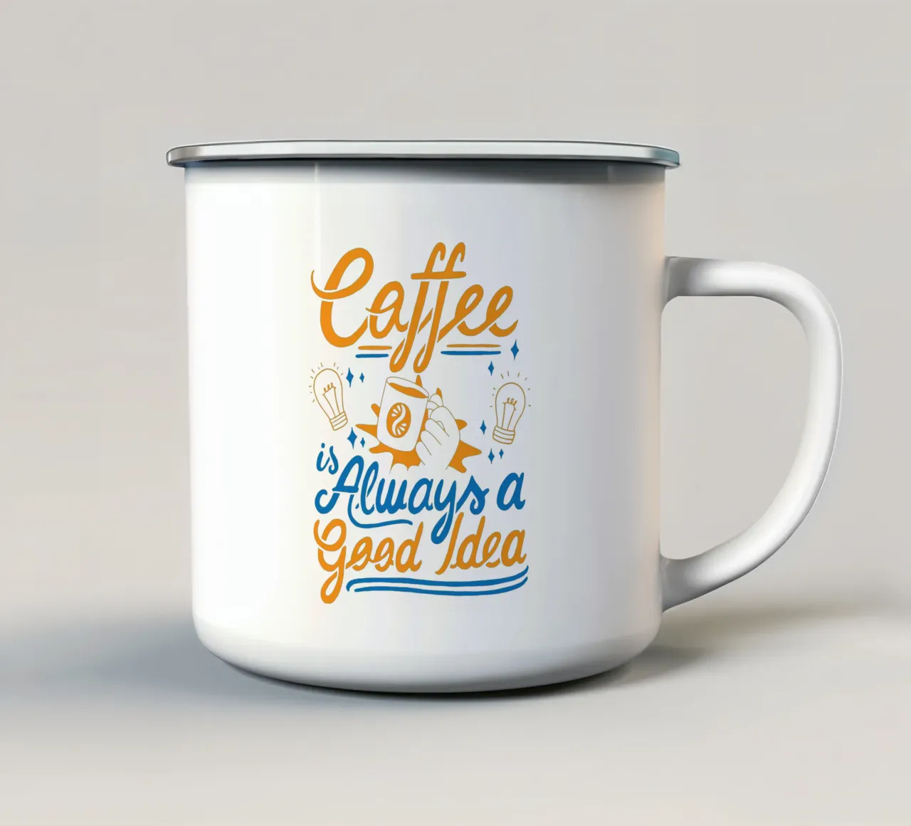 Il caffè è sempre una buona idea tazza in smalto da Gunawan Rb