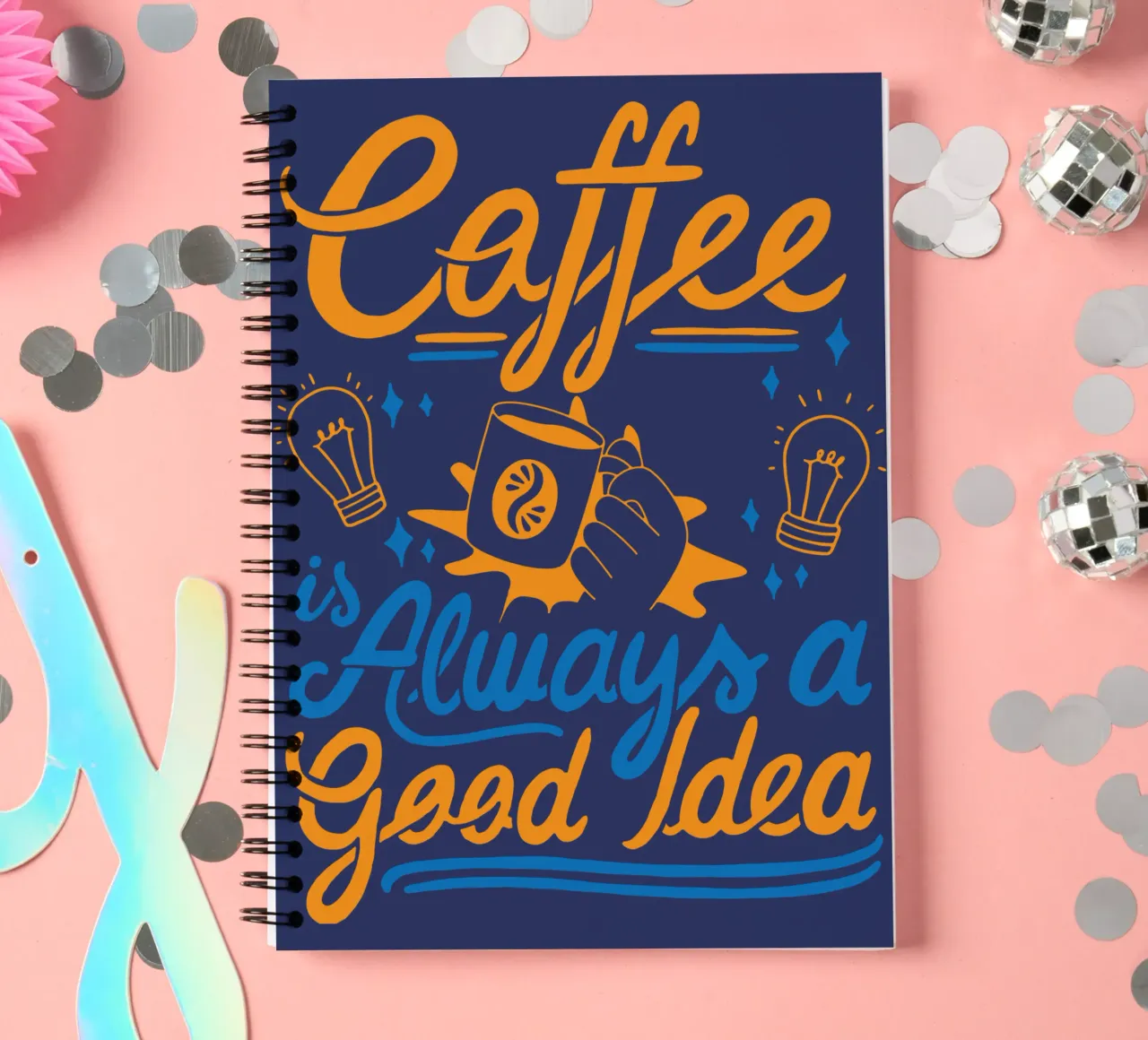 Coffee is Always a Good idea spiral notebook by Gunawan Rb
