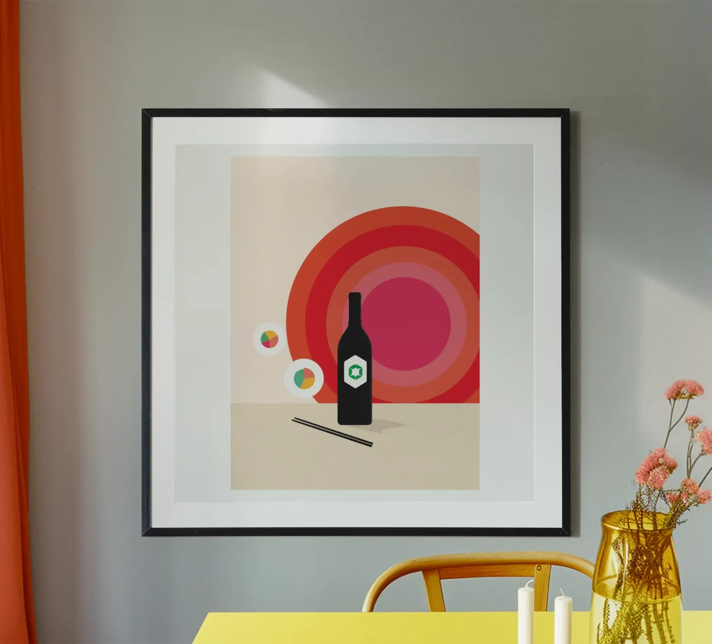 bottle black poster by Vanessa Freud