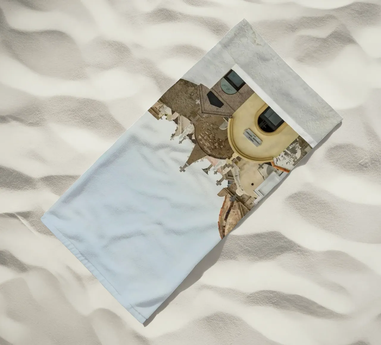 Gravehouses beach towel by Curious Collections by Marielle Leenders