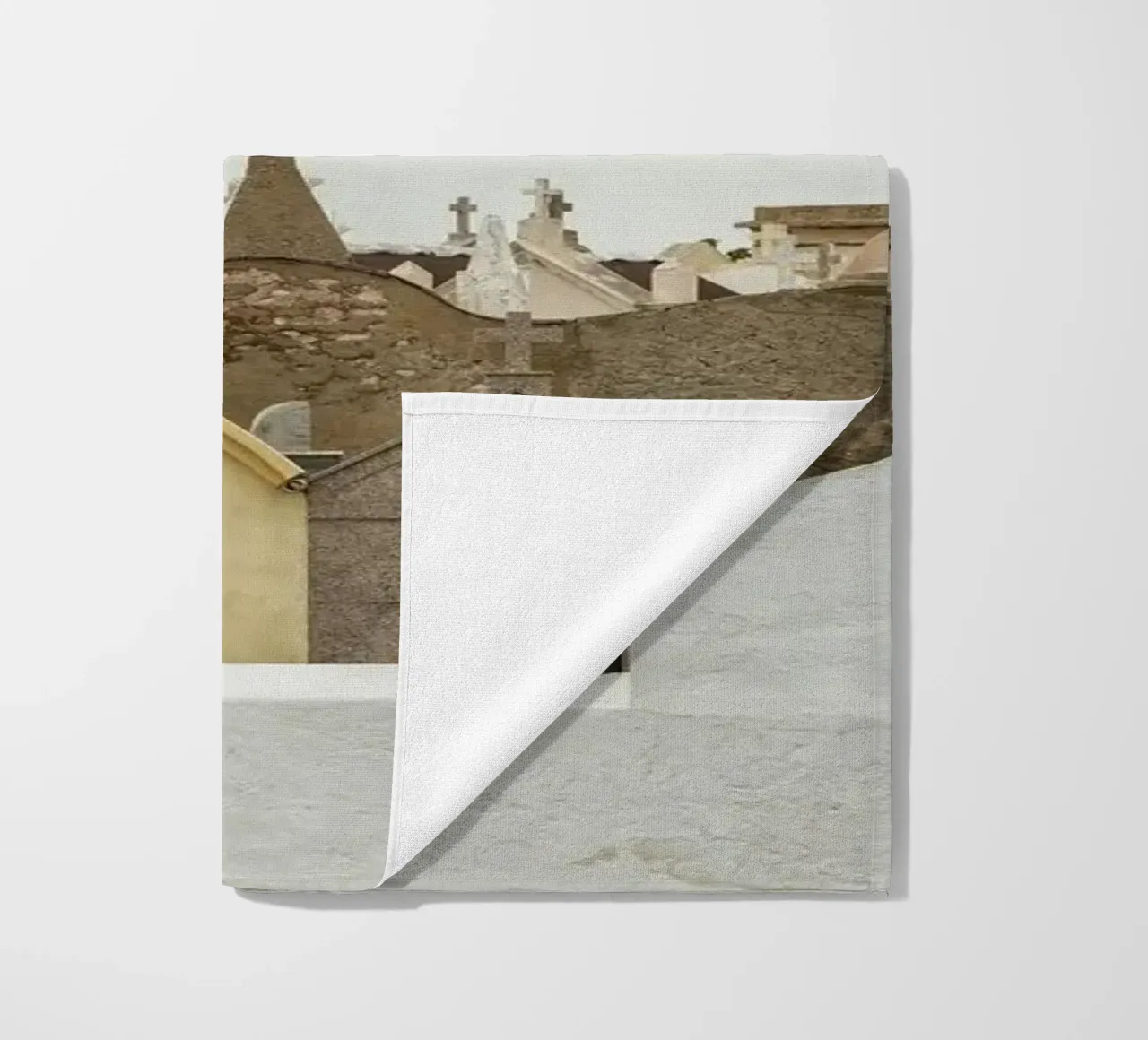 Gravehouses beach towel by Curious Collections by Marielle Leenders