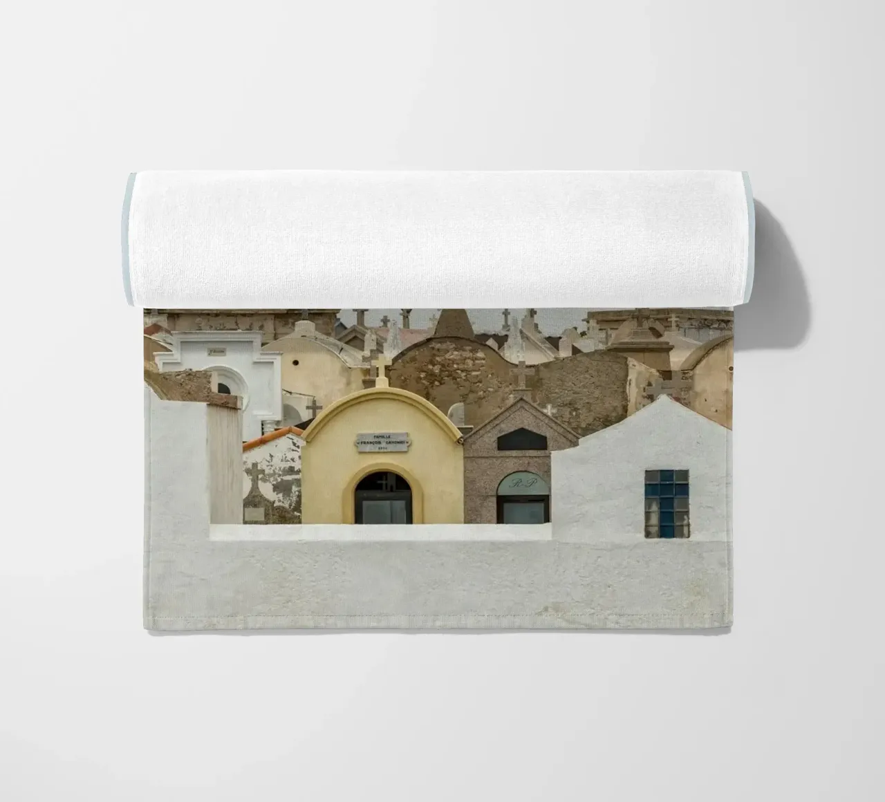 Gravehouses beach towel by Curious Collections by Marielle Leenders