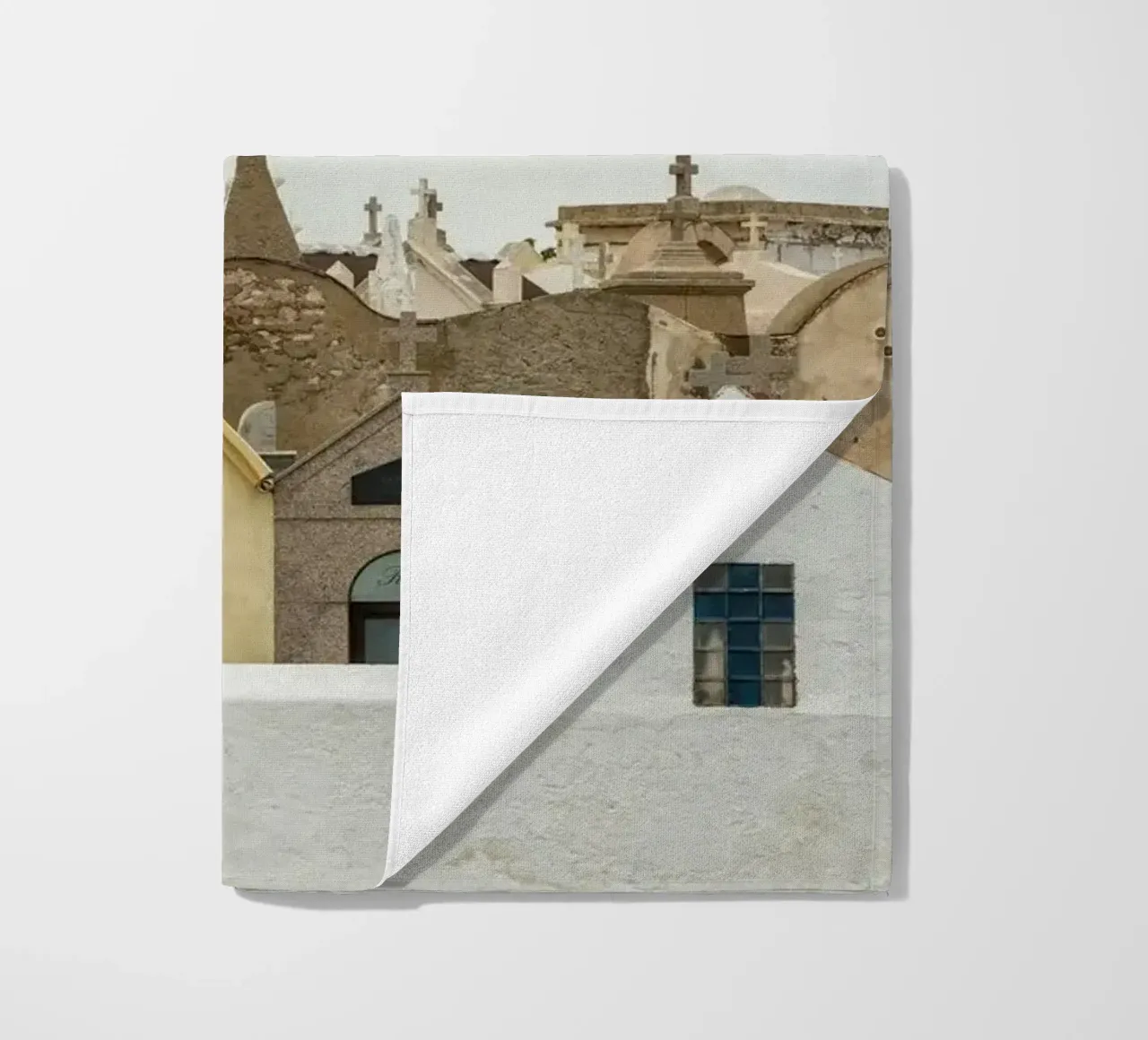 Gravehouses beach towel by Curious Collections by Marielle Leenders