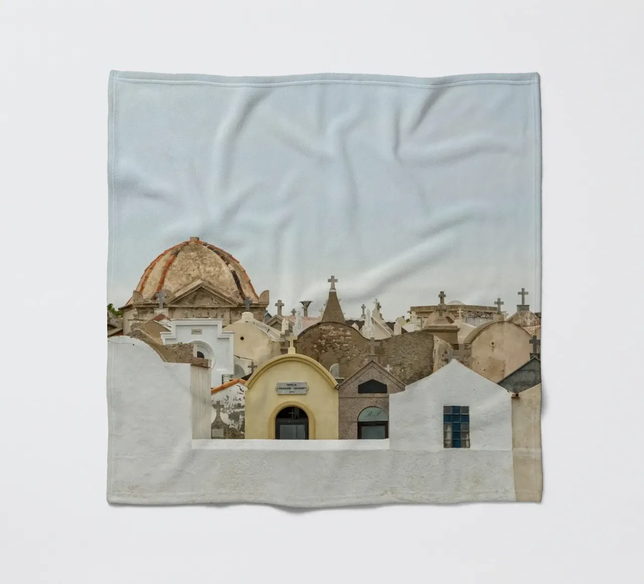 Gravehouses fleece blanket by Curious Collections by Marielle Leenders