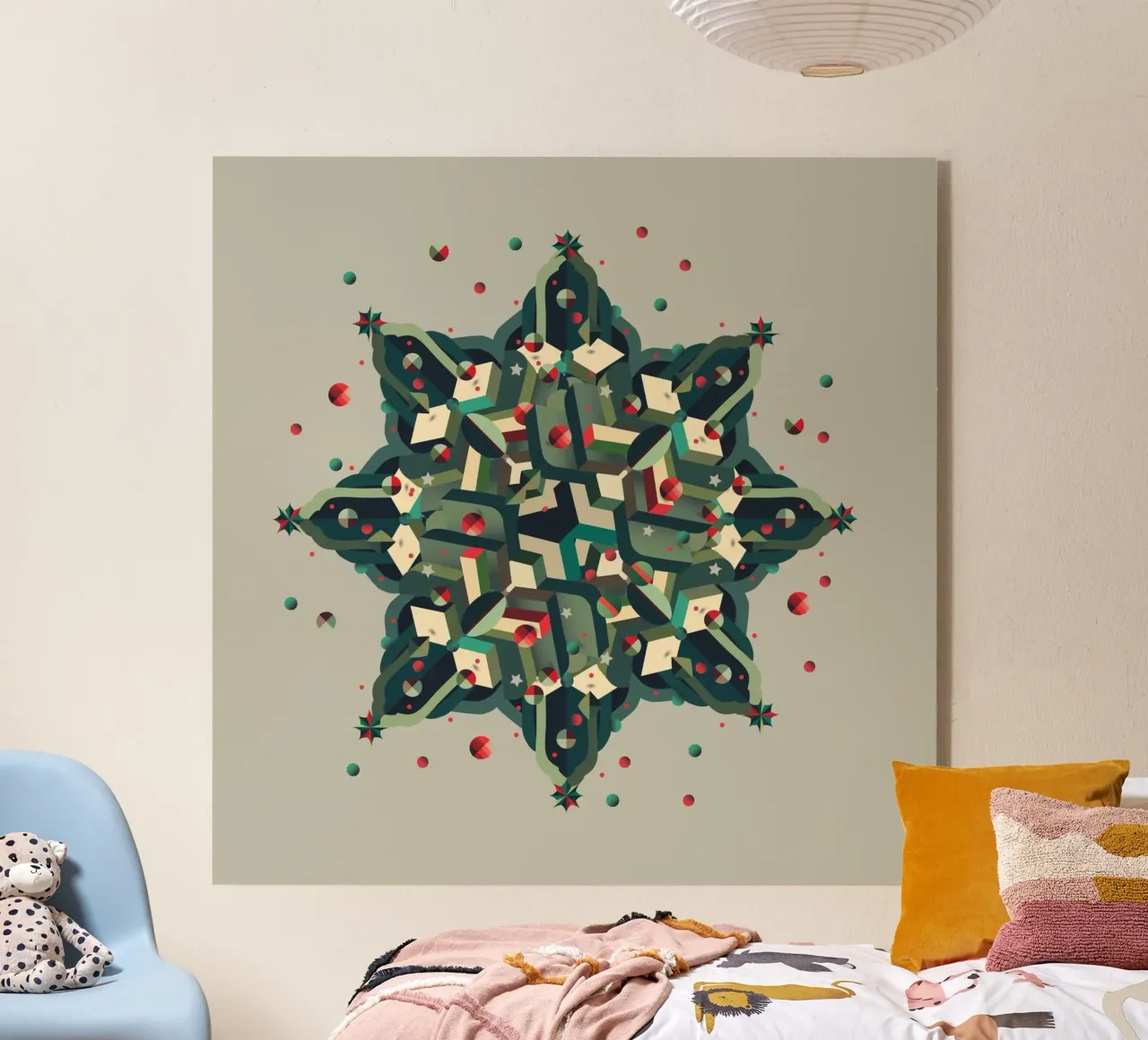 Festive poinsettia for a magical atmosphere acrylic glass by namosh
