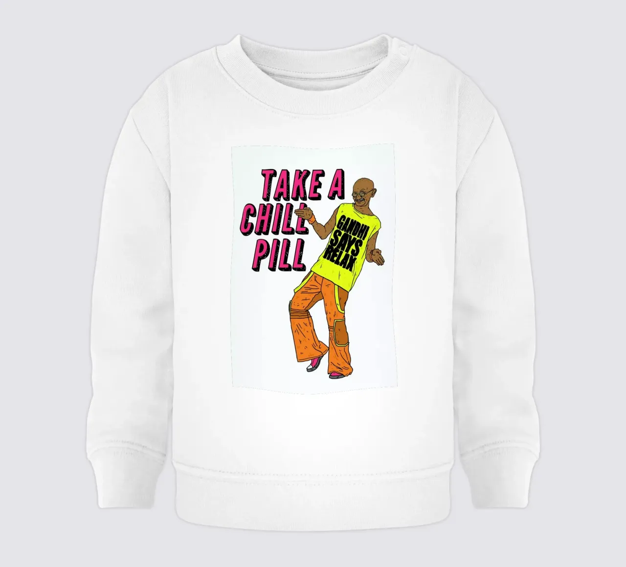 Gandhi One baby sweatshirt by Nick Cocozza