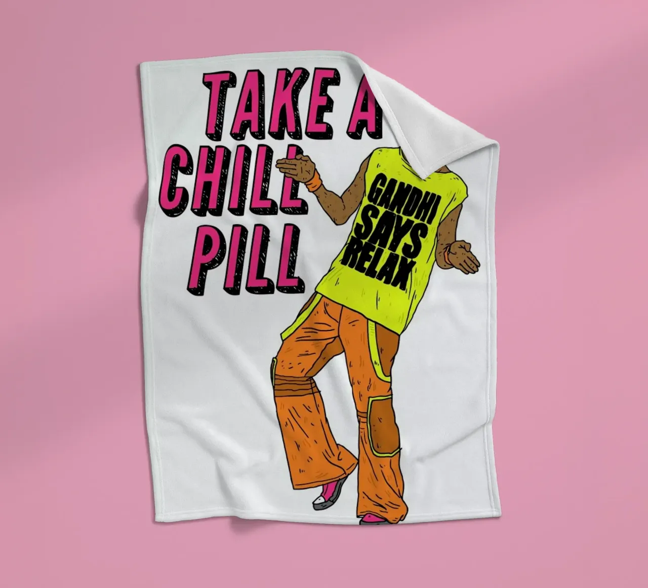 Gandhi One coperta in pile da Nick Cocozza