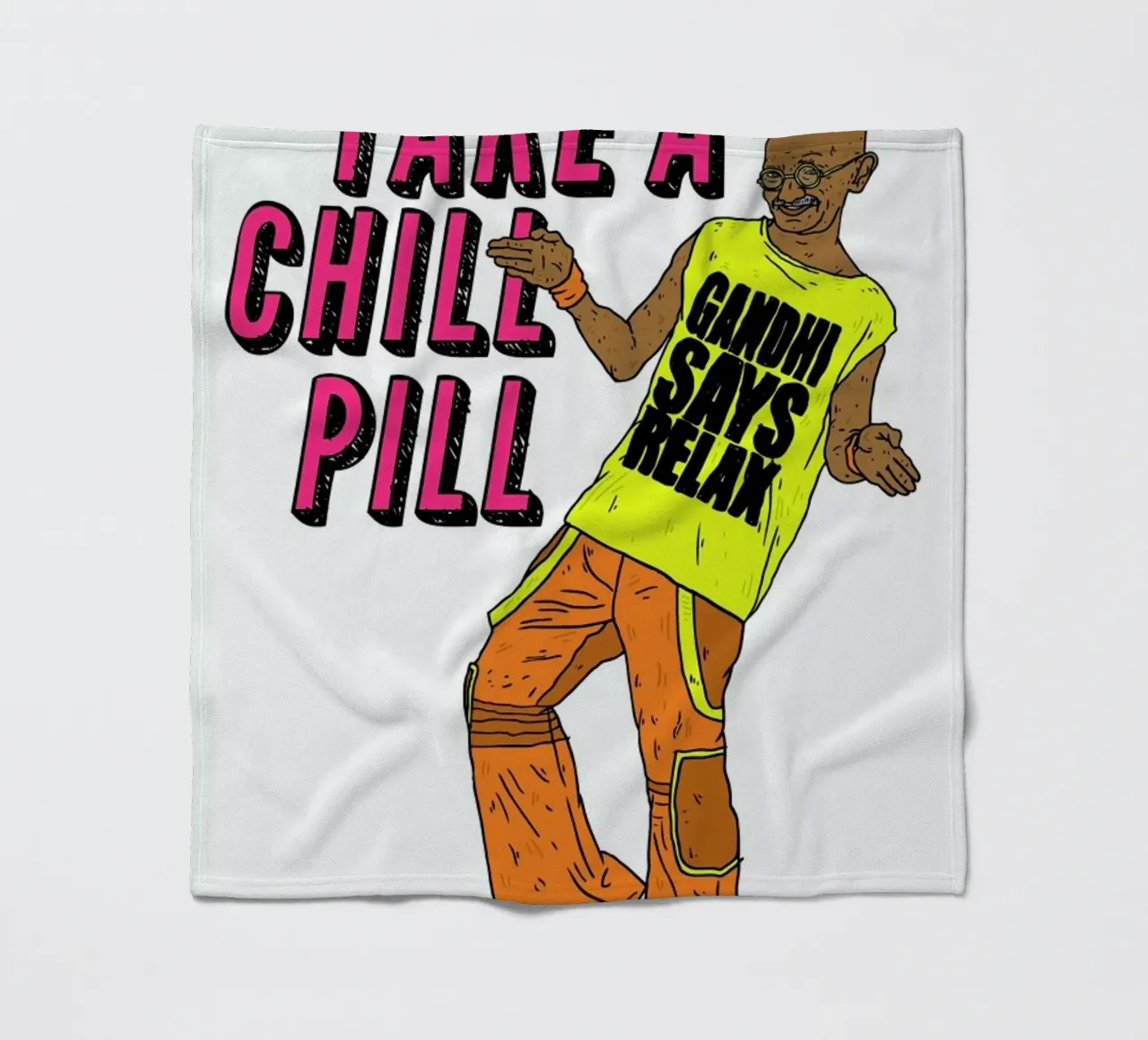 Gandhi One coperta in pile da Nick Cocozza