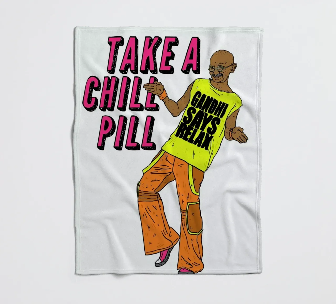 Gandhi One coperta in pile da Nick Cocozza