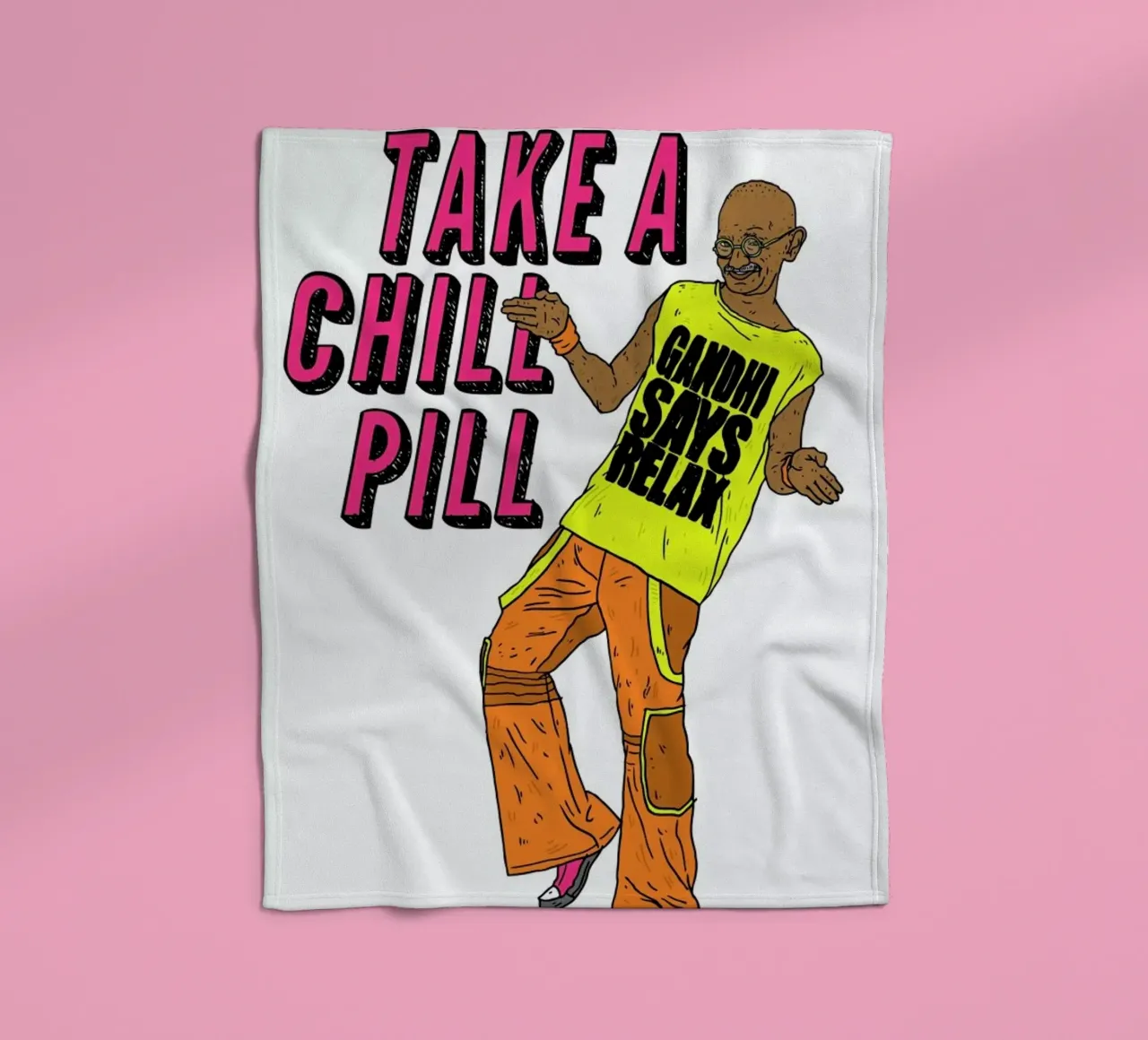 Gandhi One coperta in pile da Nick Cocozza